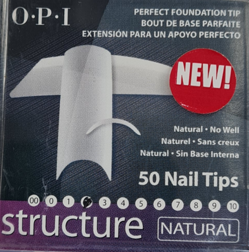 OPI NAIL TIPS - STRUCTURE NATURAL - No-well - Size 2 - 50 tips